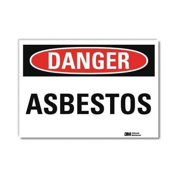 Danger Sign, 5 in H, 7 in W,Horizontal Rectangle, English, U3-1107-RD_7X5