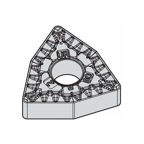 Widia Turning Insert, Trigon, 4, WNMG, 2, Carbide WNMG432UR WP25CT Pack of 10