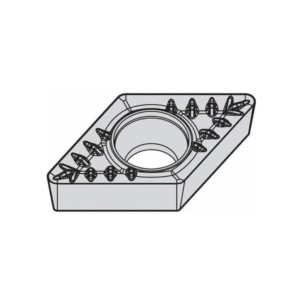 Widia Diamond Turning Insert, Diamond, 3, DCMT, 2, Carbide DCMT3252MP