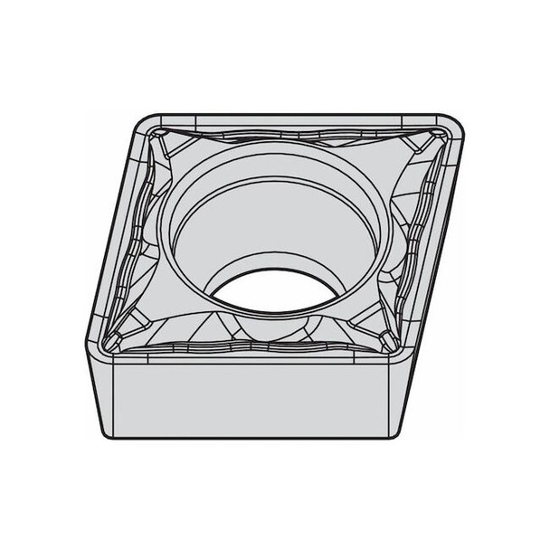Widia Diamond Turning Insert, Diamond, 3, CPMT, 2, Carbide 4170019 Pack of 10