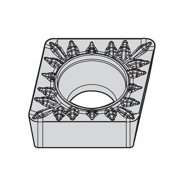 Widia Diamond Turning Insert, Diamond, 2, CCMT, 1, Carbide 4170217 Pack of 10