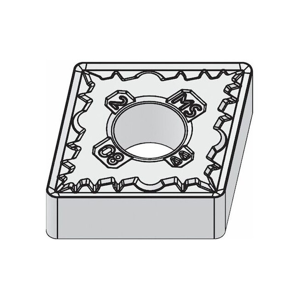 Widia Diamond Turning Insert, Diamond, 4, CNMG, 3, Carbide 5908749 Pack of 5