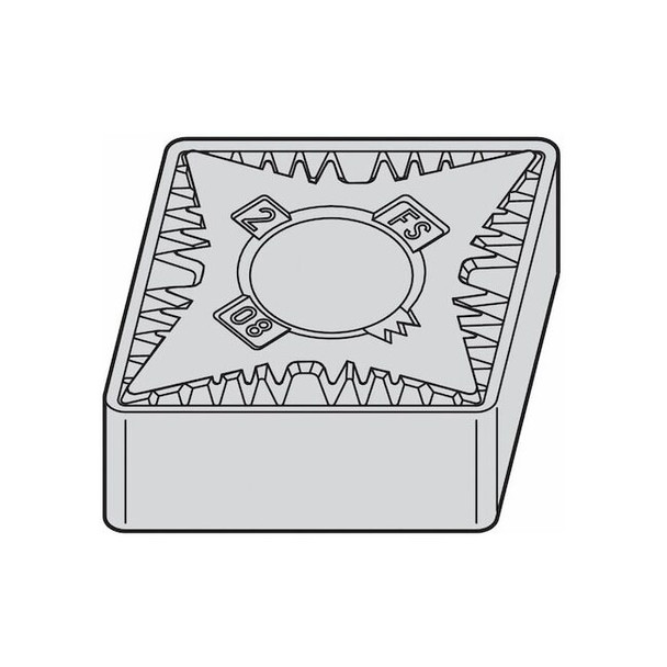 Widia Diamond Turning Insert, Diamond, 4, CNGG, 2, Carbide 5538205 Pack of 5