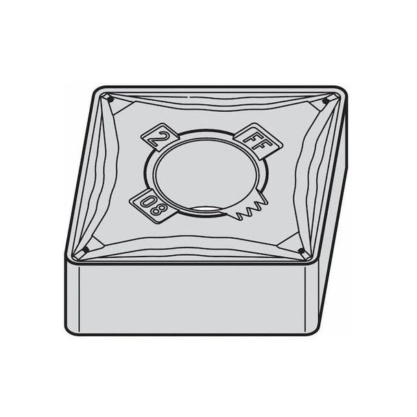 Widia Diamond Turning Insert, Diamond, 4, CNMG, 2, Carbide CNMG432FF Pack of 10