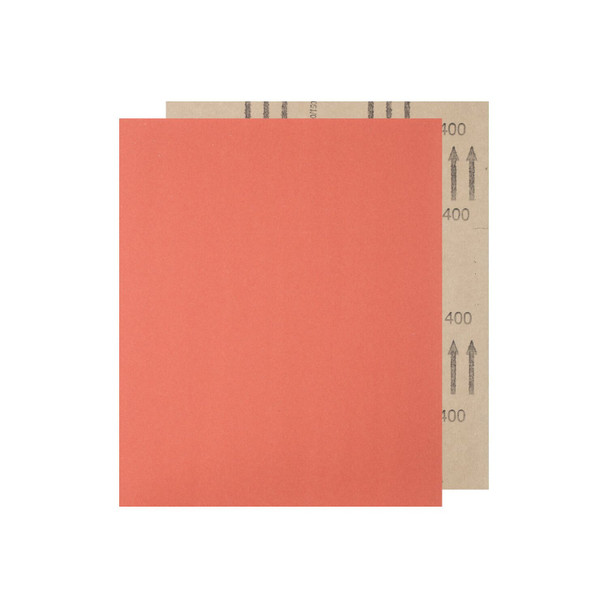 9" x 11" Abrasive Sheet - Paper Backed - Aluminum Oxide - 400 Grit Pack of 100