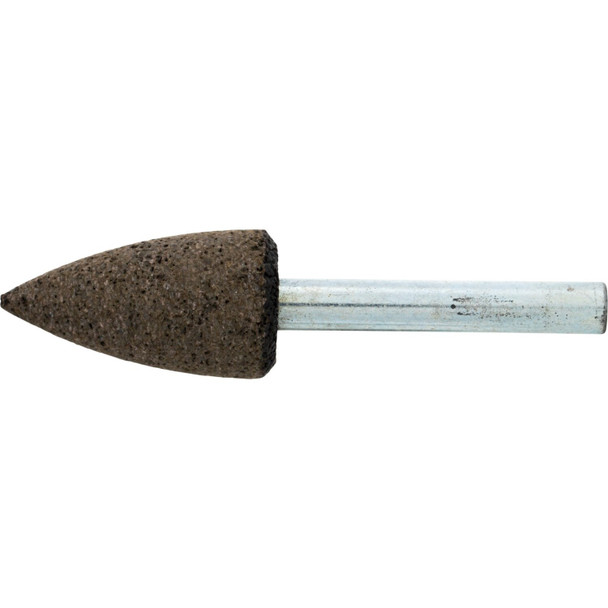 A12 Resin Mounted Point 1/4" Shank - Aluminum Oxide 30 Grit INOX EDGE Pack of 10