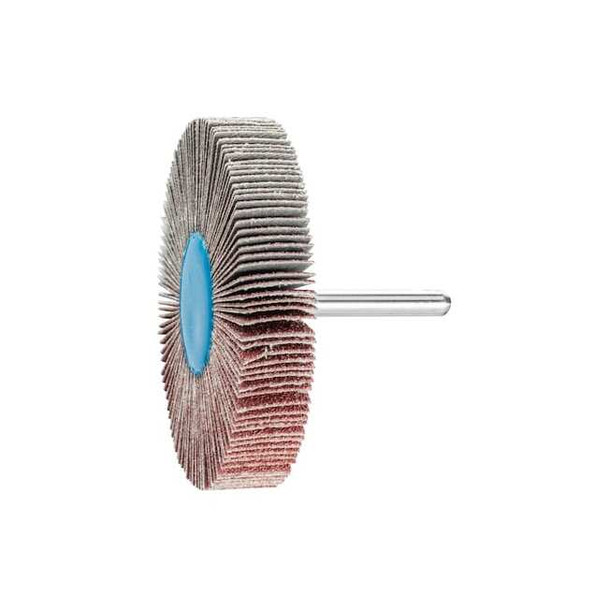 3" x 1/2" Mounted Flap Wheel - 1/4" Shank - Aluminum Oxide - 60 Grit Pack of 10