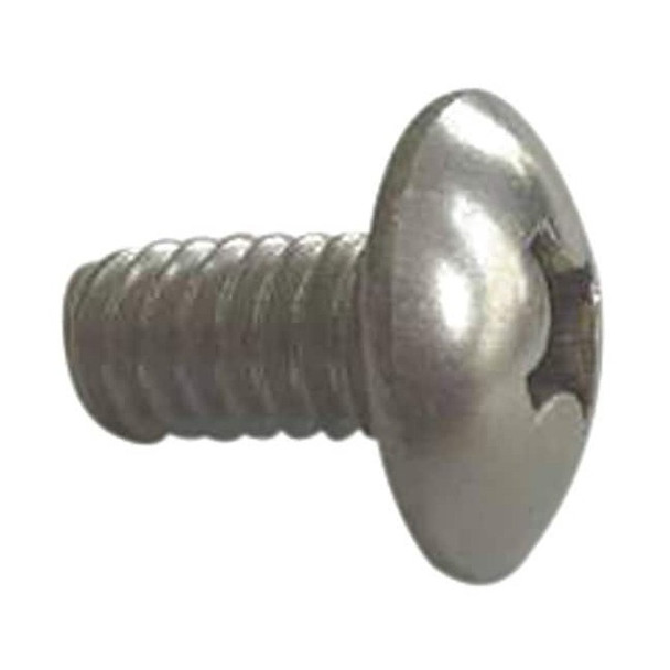 #8-32 x 3/4 in Phillips Truss Machine Screw, Plain 18-8 Stainless Steel, 100 PK