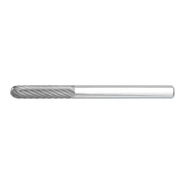 Osg Carbide Bur,Cylindrical Ball Nose,1/8 in 900-9004