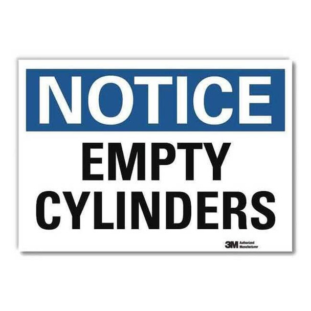 Notice Sign, 7 in H, 10 in W,Vertical Rectangle, English, U5-1196-RD_10X7