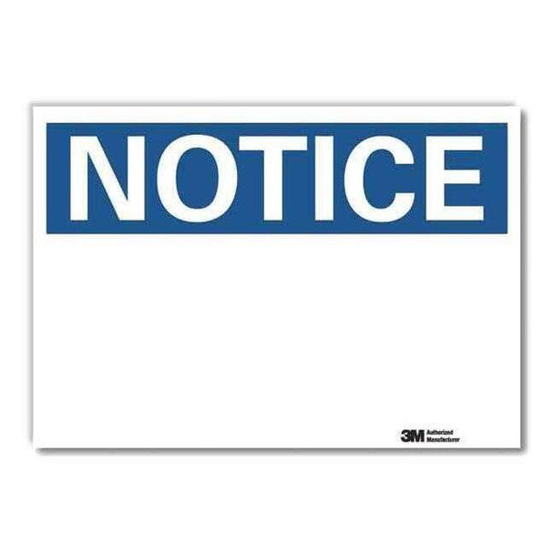 Lyle Notice Sign, 7" W, 5" H, English, Vinyl, White U5-1024-RD_7X5