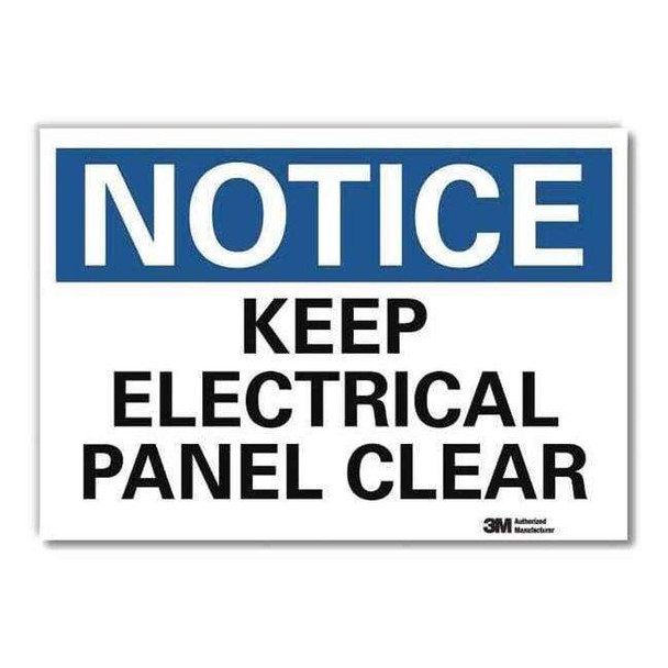 Lyle NoticeSign, ReflectSelfAdhVinyl, 7inWx5inH, U5-1291-RD_7X5 U5-1291-RD_7X5