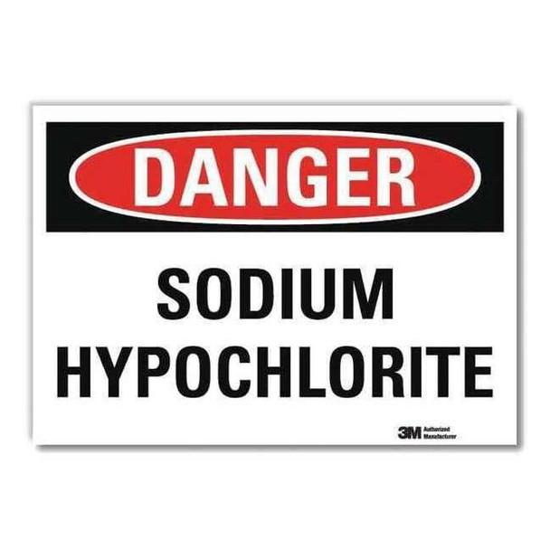 Danger Sign, 5 in H, 7 in W,Horizontal Rectangle, English, U3-1985-RD_7X5