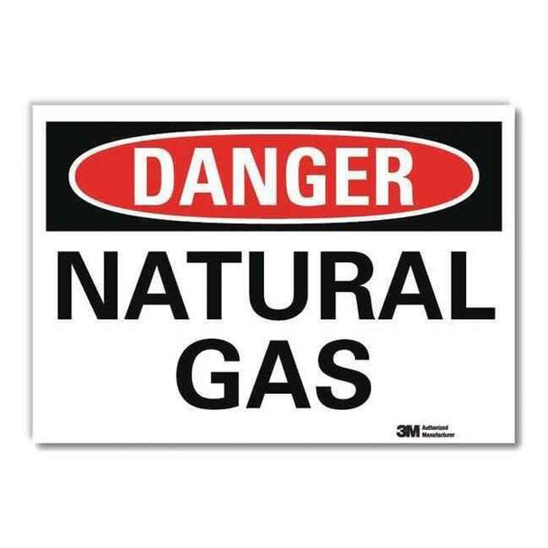 Danger Sign, 5 in H, 7 in W,Horizontal Rectangle, English, U3-1807-RD_7X5