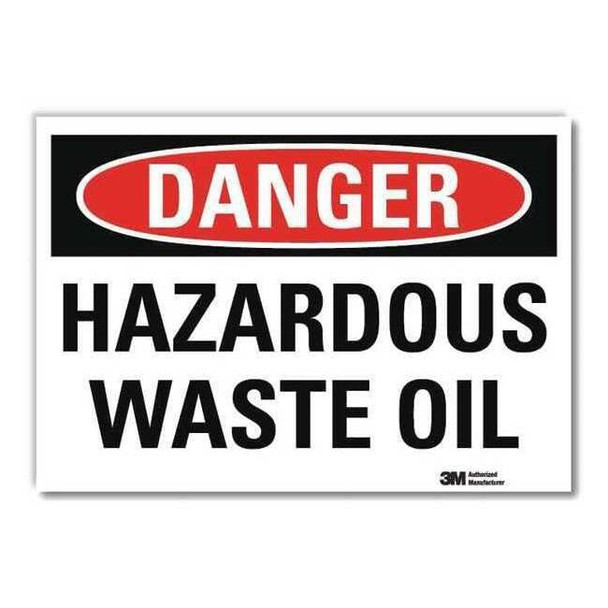 Danger Sign, 5 in H, 7 in W,Horizontal Rectangle, English, U3-1580-RD_7X5