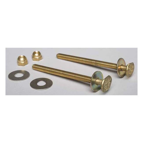 Hercules Bolts, 3.5 in L, 0.25 in W, Brass 90154C