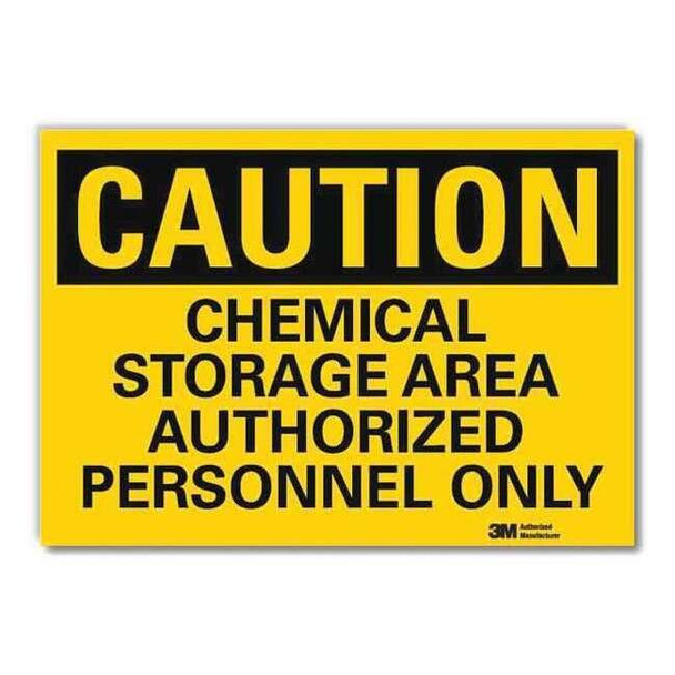 Caution Sign, 5 in H, 7 in W,Horizontal Rectangle, English, U4-1117-RD_7X5