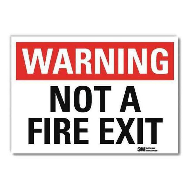 Lyle Safety Sign, Black/White, Surface, 10 in. H U6-1185-RD_14X10