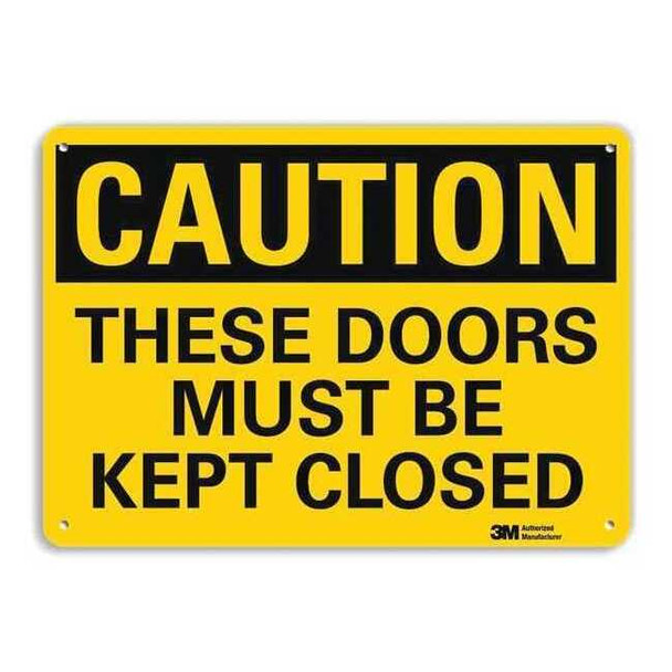 Safety Sign, 7 in Height, 10 in Width, Aluminum, Vertical Rectangle, English