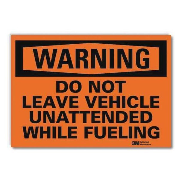 Lyle Warning Sign,Unattended Vehicle,14 in. W U6-1060-RD_14X10