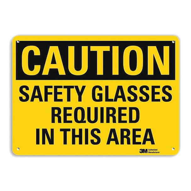 Safety Sign, 7 in Height, 10 in Width, Aluminum, Vertical Rectangle, English