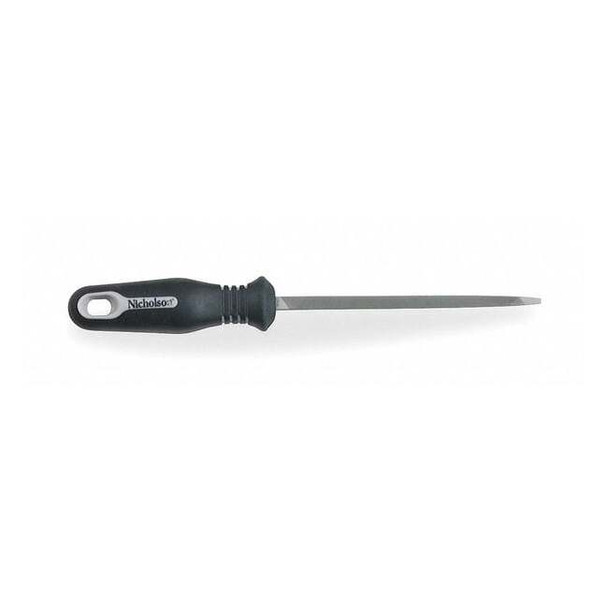 6" Triangle Single Cut Slim Taper File with Ergonomic Handle