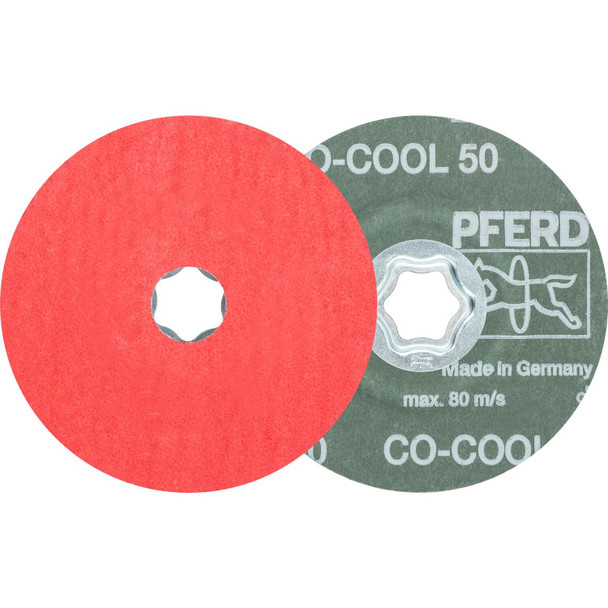 COMBICLICK Fiber Disc, 4-1/2" Dia. - Ceramic Oxide CO-COOL, 50 Grit Pack of 25