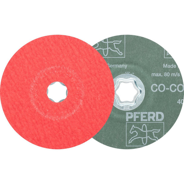 Pferd Combiclick Fiber Disc,5",Co-Cool,60 Grit 40735 Pack of 25