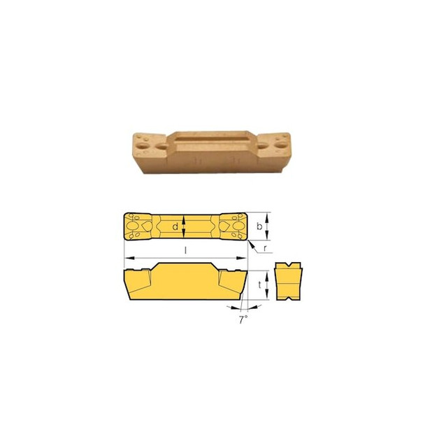 Hhip MGMN-250-M Grade BPG20B-PVD Cut-Off & Grooving Insert 6024-3052 Pack of 2