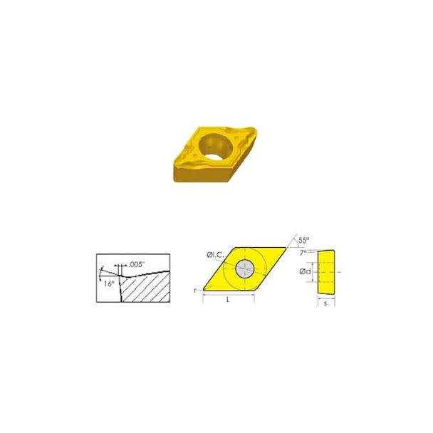 Hhip DCMT 21.51-EM  Coated Carbide Insert 6004-1021 Pack of 2