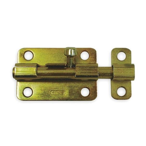 Manufacturer Varies Barrel Slide Bolt,Yellow Zinc,3 In. L 1VZX6 Pack of 2