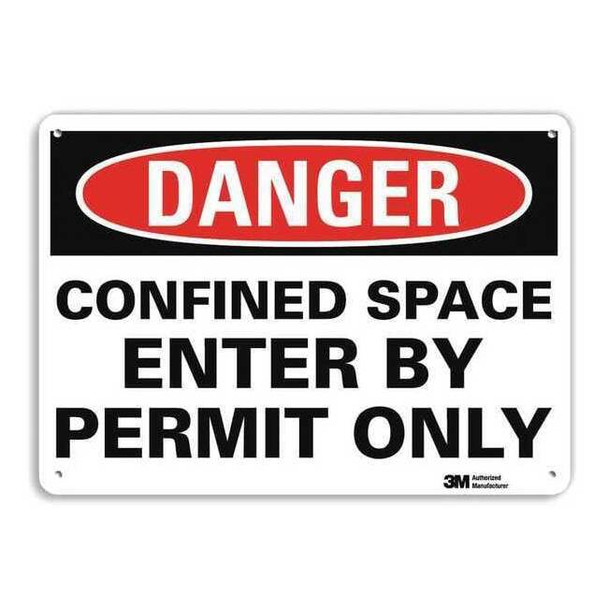 Lyle Danger Sign,10x7 In.,English, U1-1004-RA_10X7 U1-1004-RA_10X7