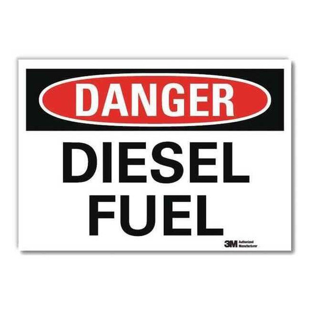 Danger Sign, 10 in H, 14 in W,Horizontal Rectangle, English, U3-1294-RD_14X10