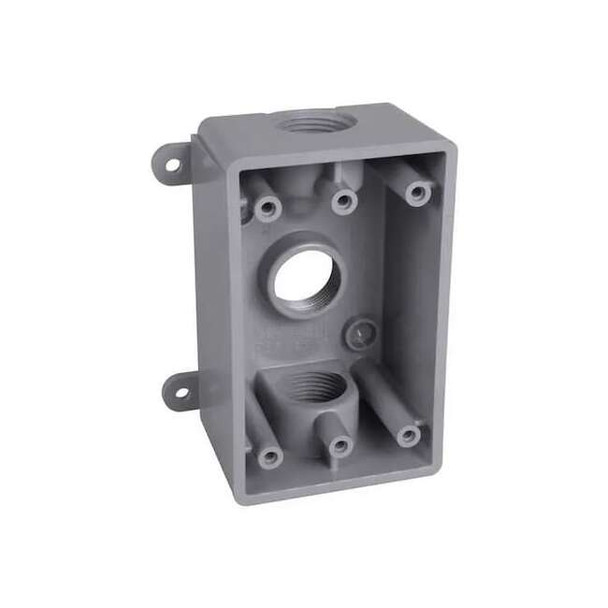 Box Cover, Outlet Box Type, 1 Gang, Non-Metallic Pack of 8