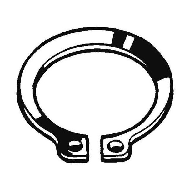 External Retaining Ring for Shaft, Steel, Plain Finish, 100 PK