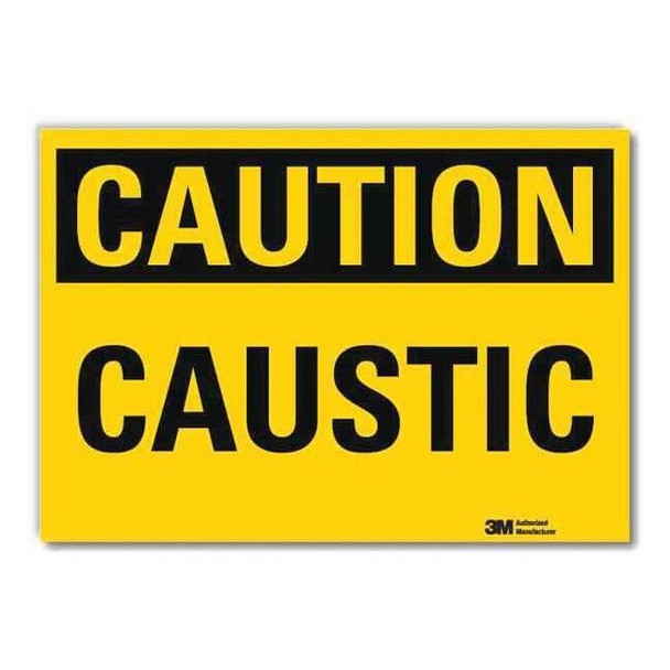 Caution Sign, 5 in H, 7 in W,Horizontal Rectangle, English, U4-1001-RD_7X5