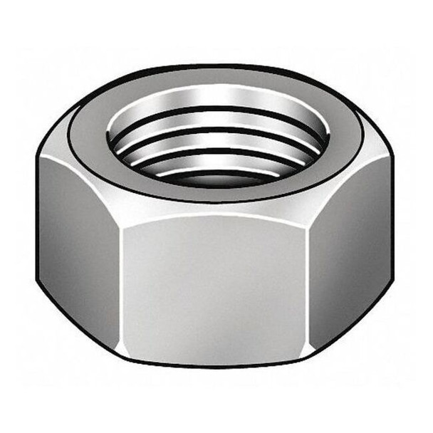Hex Nut, #3-48, Steel, Not Graded, Zinc Plated, 1/16 in Ht, 100 PK