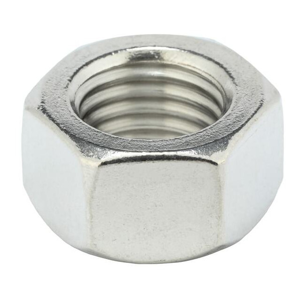 Hex Nut, 1"-8, 18-8 Stainless Steel, Not Graded, Plain, 55/64 in Ht, 5 PK
