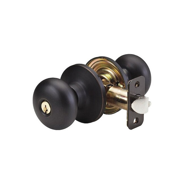 Master Lock Knob Lockset,Biscuit Style,Aged Bronze BC0112PKA4S Pack of 8