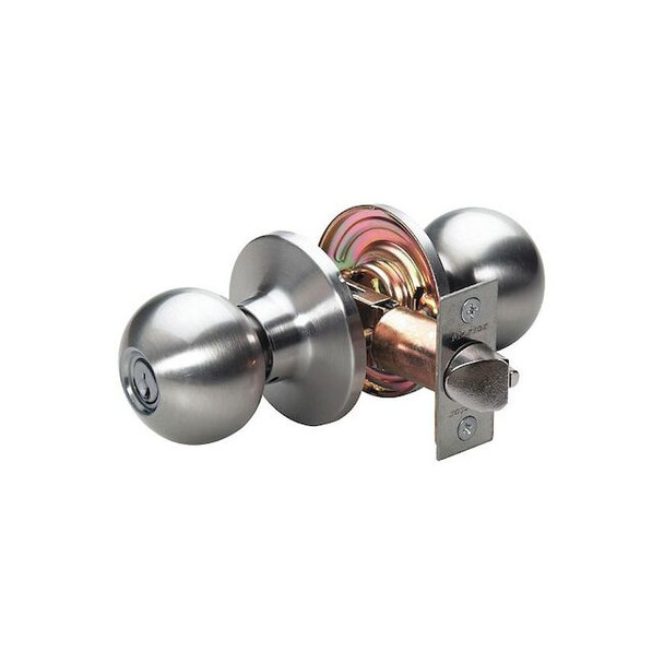 Master Lock Knob Lockset,Ball Style,Satin Nickel BA0215KA4 Pack of 4