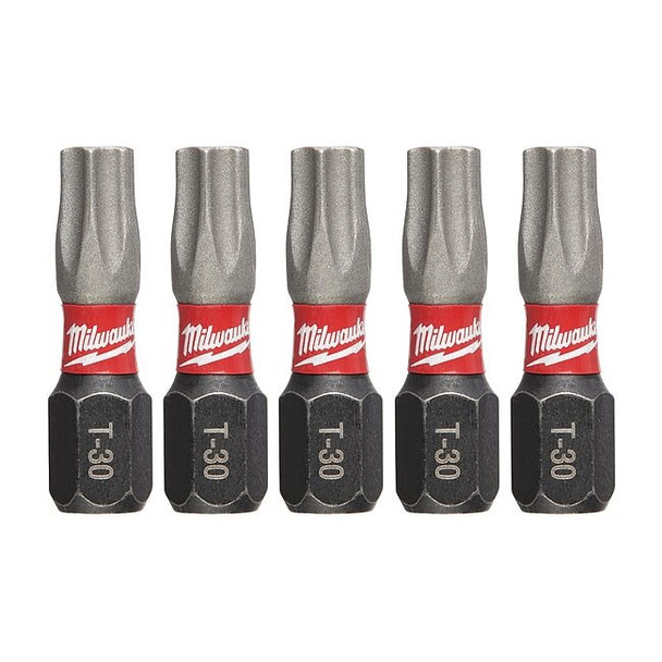 Milwaukee Tool 1 in. TORX T30 SHOCKWAVE Impact Duty Insert Bit (5 pk) 48-32-4637
