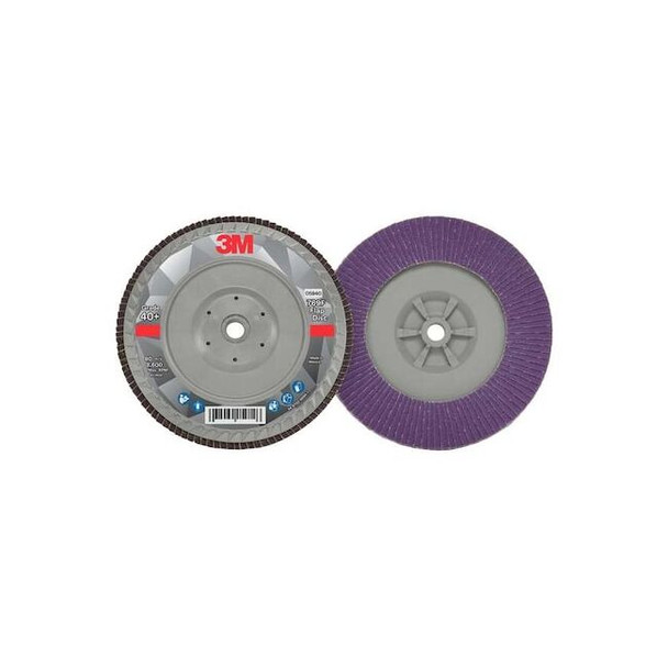 3m Flap Disc,7 in Dia, 5/8 in Arbor,40 Grit 7100178233 Pack of 5