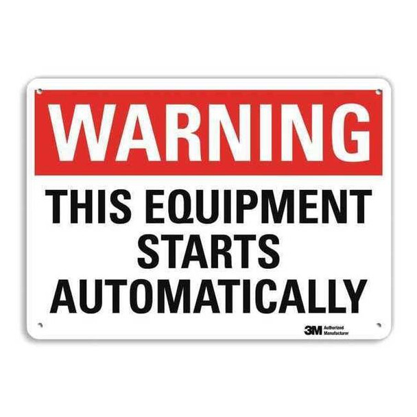 Warning Sign, 7 in Height, 10 in Width, Aluminum, Vertical Rectangle, English