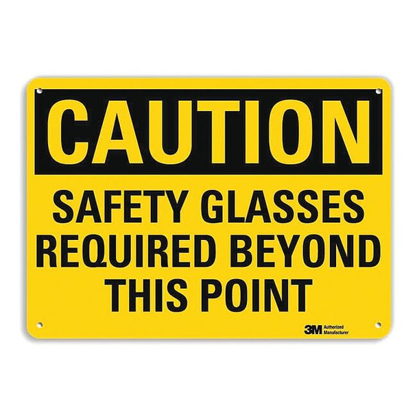 Safety Sign, 7 in Height, 10 in Width, Aluminum, Vertical Rectangle, English