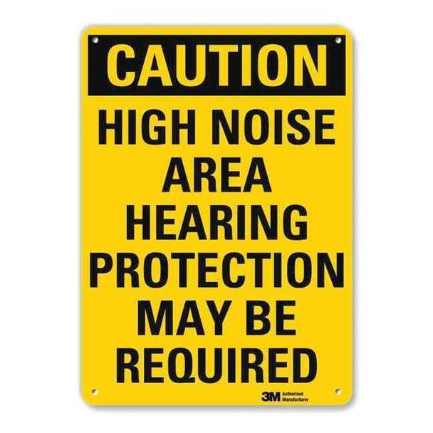 Safety Sign, 10 in Height, 7 in Width, Aluminum, Horizontal Rectangle, English