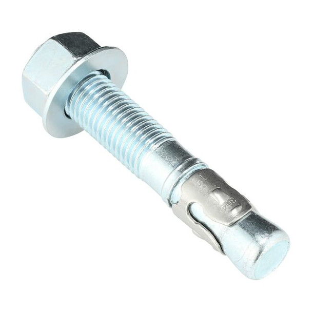 Wedge Anchor, 1" Dia., 6" L, Carbon Steel Zinc Plated