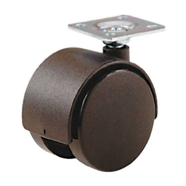 Manufacturer Varies Plate Caster,75 lb. Load,Black Wheel P3S-UN50G-P