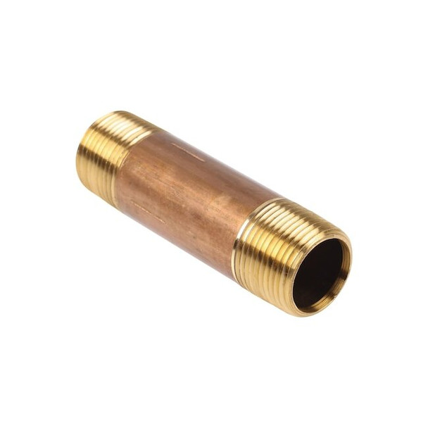 Manufacturer Varies 1/4" MNPT x 5" TBE Red Brass Pipe Nipple Sch 80 4DRJ9
