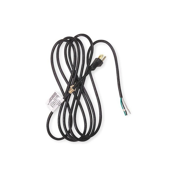 Manufacturer Varies Power Cord, 5-15P, SJT, 12 ft., Blk, 10A, 18/3 1FD83