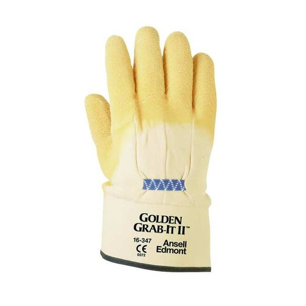 Edge Cut-Resistant Coated Gloves, Cut Level A2 ,Latex ,Rough ,L 1 PR 16-347